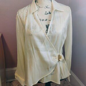 ZARA Women's Wrap-Around Blouse in Size M NWT
